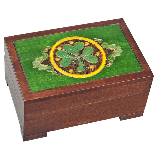 Celtic - Lucky Charm - Polish Wooden Box