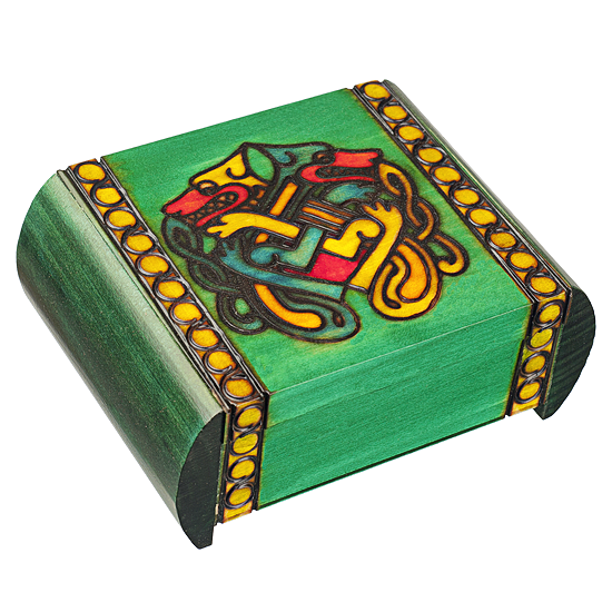 Celtic Dragon - Secret Box - Polish Wooden Box