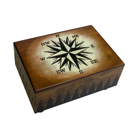 Monochrome Cartography II - Polish Wooden Box
