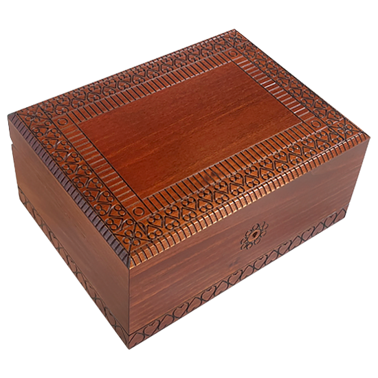 Large Trunk with Hearts - Wooden jewerly box made in Poland