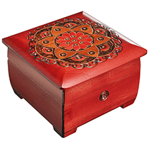 Ornamental Chakra Chest - Red & Orange
