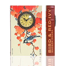 Bird & Red Ivy (with Clock)